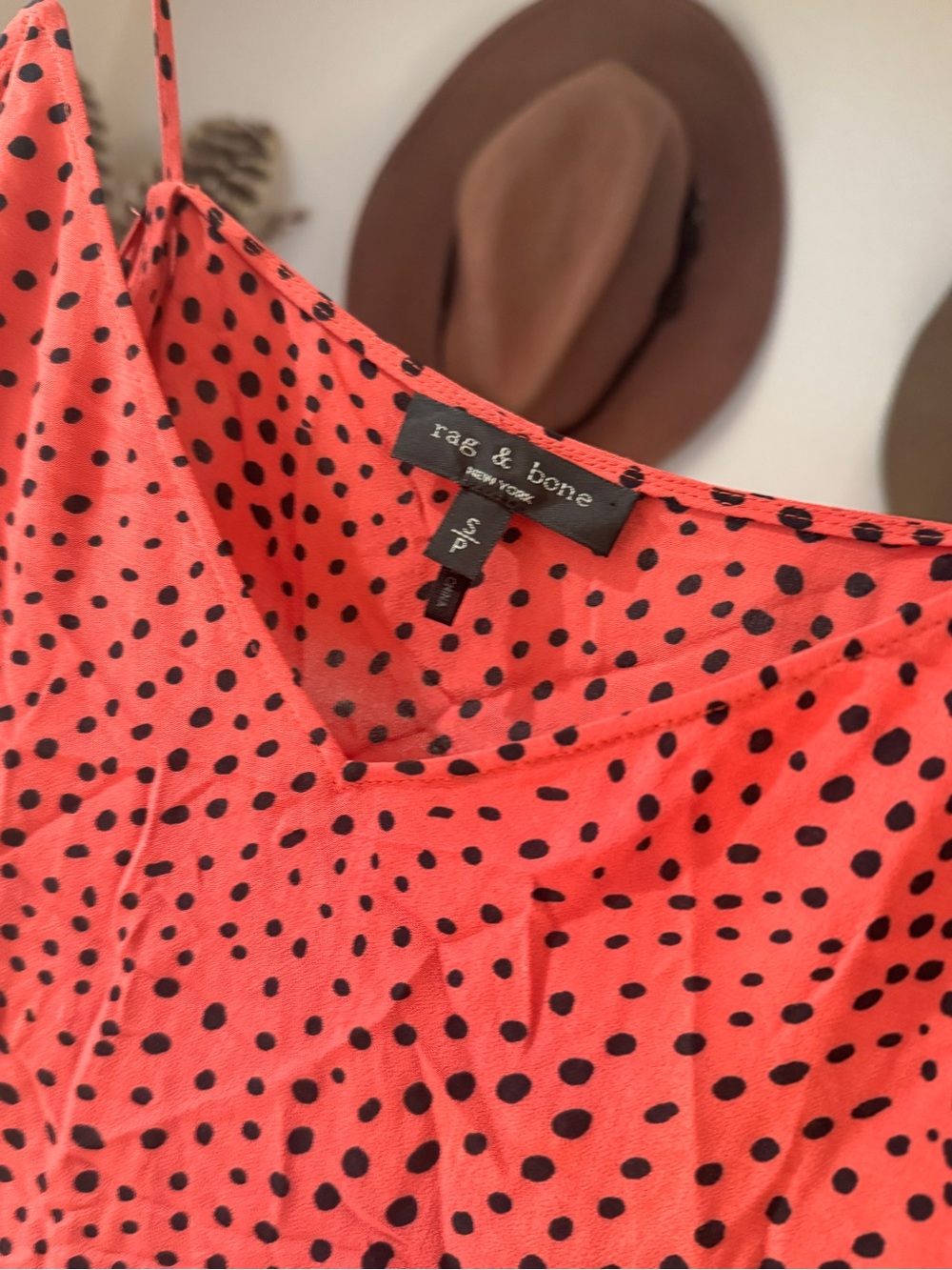Rag & Bone Astrid Cami Polka Dot Top Size Small PETITE - Picture 2 of 4